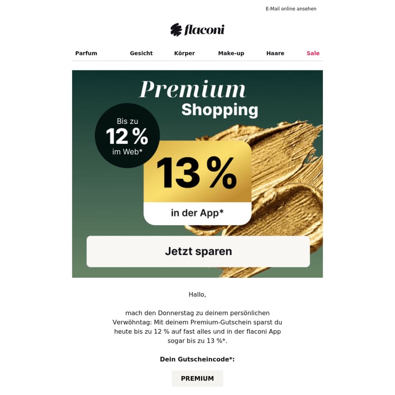 Wohlfühl-Shopping: Spare bis zu 13 % 🍁 - newsletter screenshot