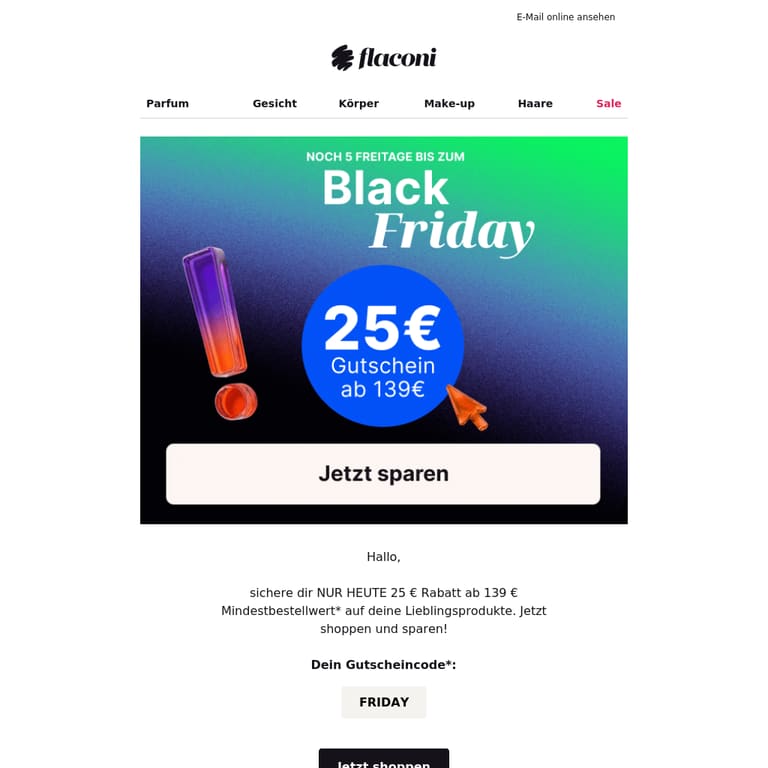 Achtung: 25 €-Gutschein im Anflug 💸 - newsletter screenshot
