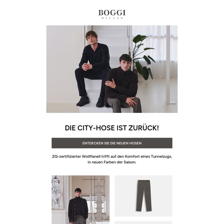 Die City-Hosen sind zurück! - newsletter screenshot