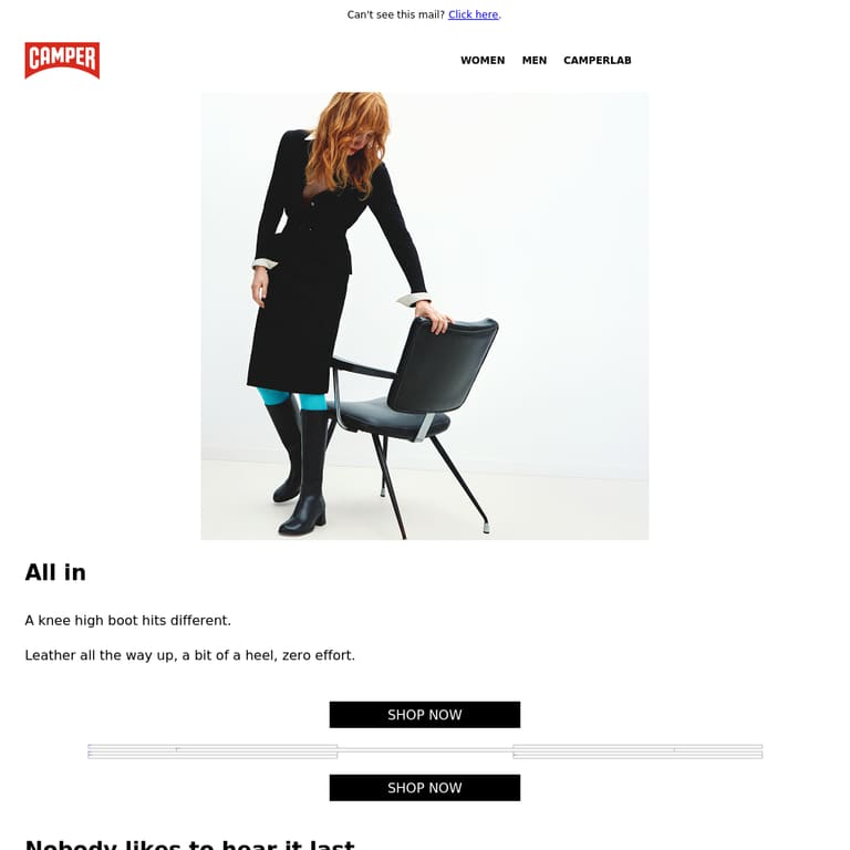 New | High Boots - newsletter screenshot