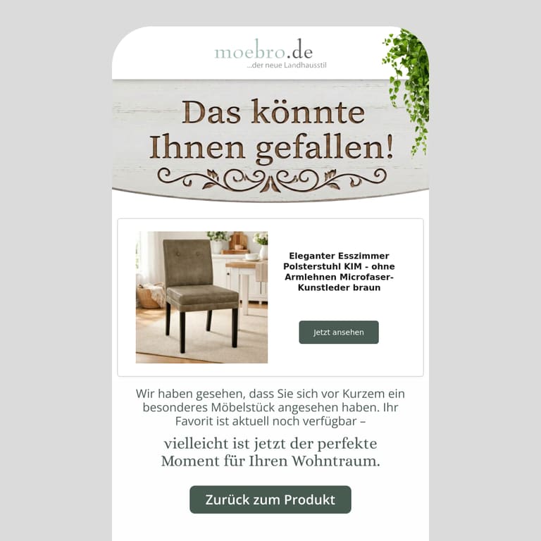 Ihr Favorit wartet noch auf Sie! - newsletter screenshot