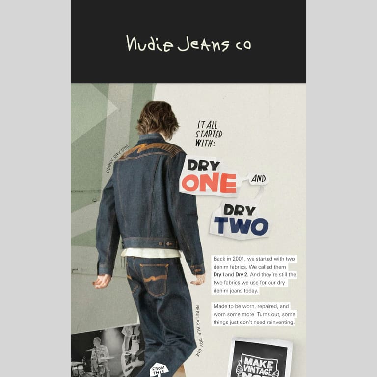A whole lot of dry denim goodness. - newsletter screenshot