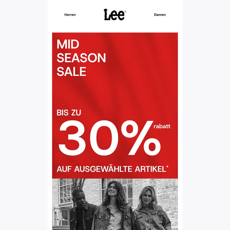 Letzte Chance auf 30% Rabatt - newsletter screenshot