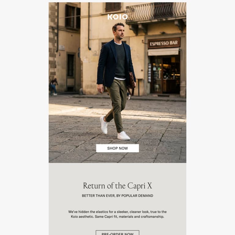 The Capri X Is Coming Back - newsletter screenshot