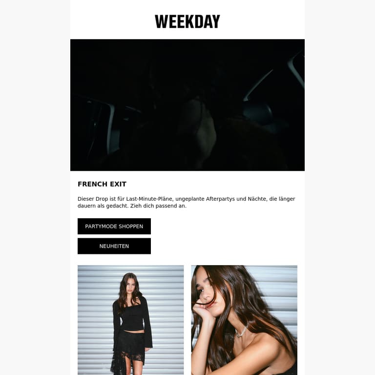 Partymode fürs heimliche Verschwinden - newsletter screenshot