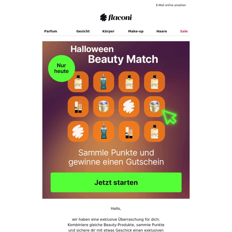 Nur Süßes, kein Saures: Spiele für deinen Gutschein! 🍬 - newsletter screenshot